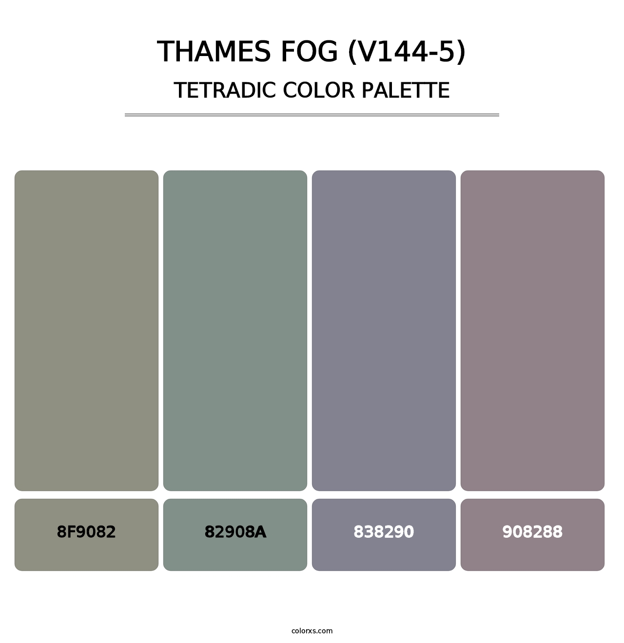 Thames Fog (V144-5) - Tetradic Color Palette