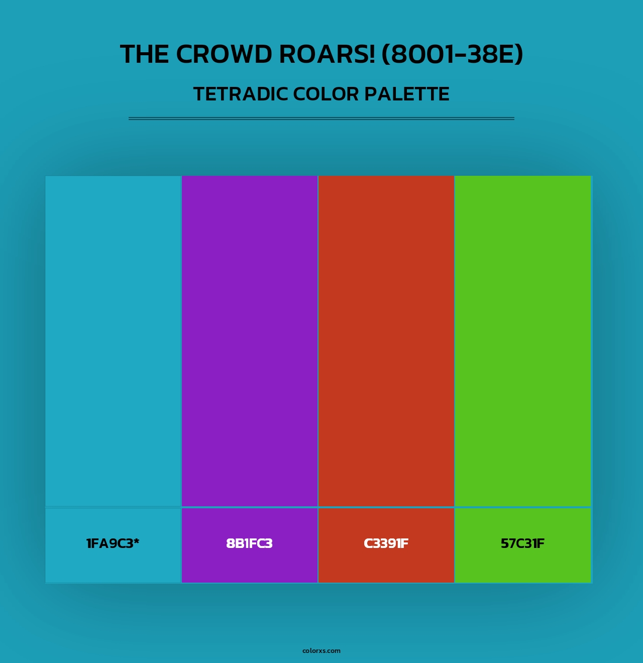 The Crowd Roars! (8001-38E) - Tetradic Color Palette
