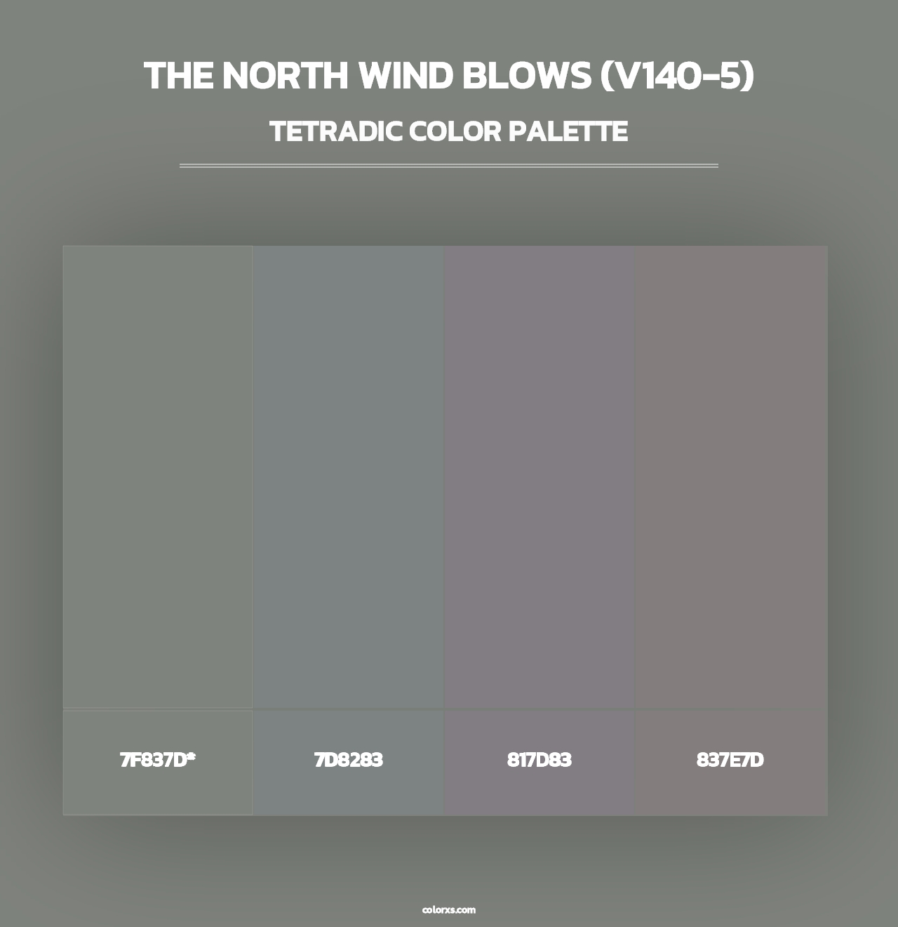 The North Wind Blows (V140-5) - Tetradic Color Palette