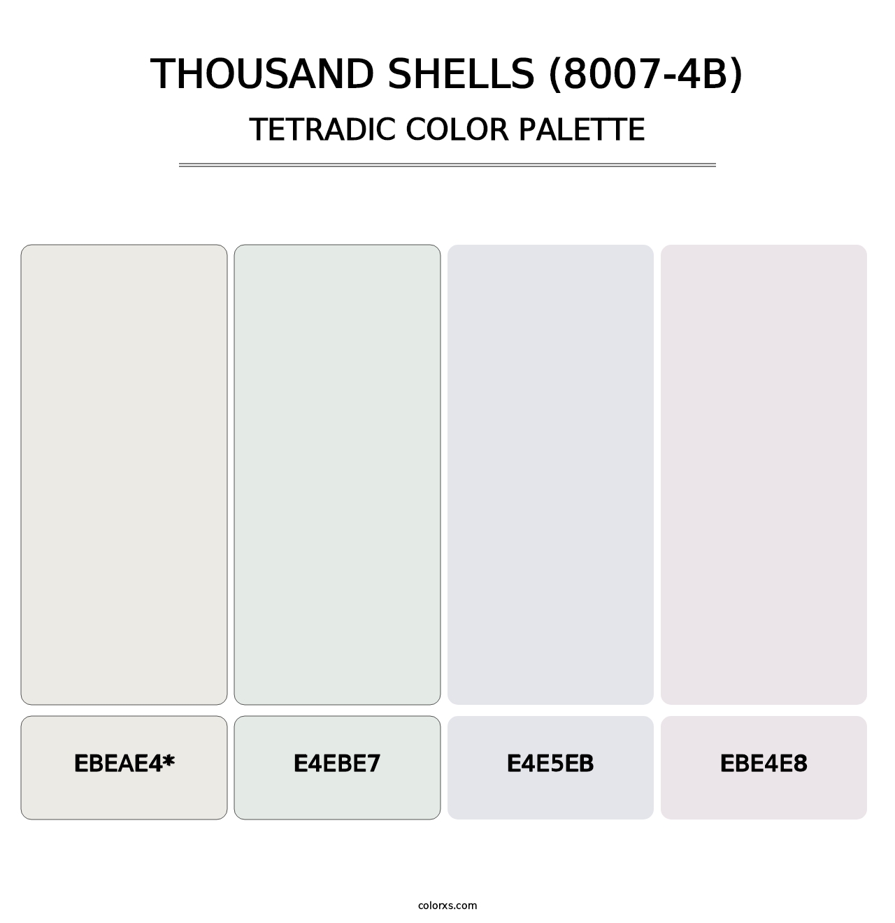 Thousand Shells (8007-4B) - Tetradic Color Palette