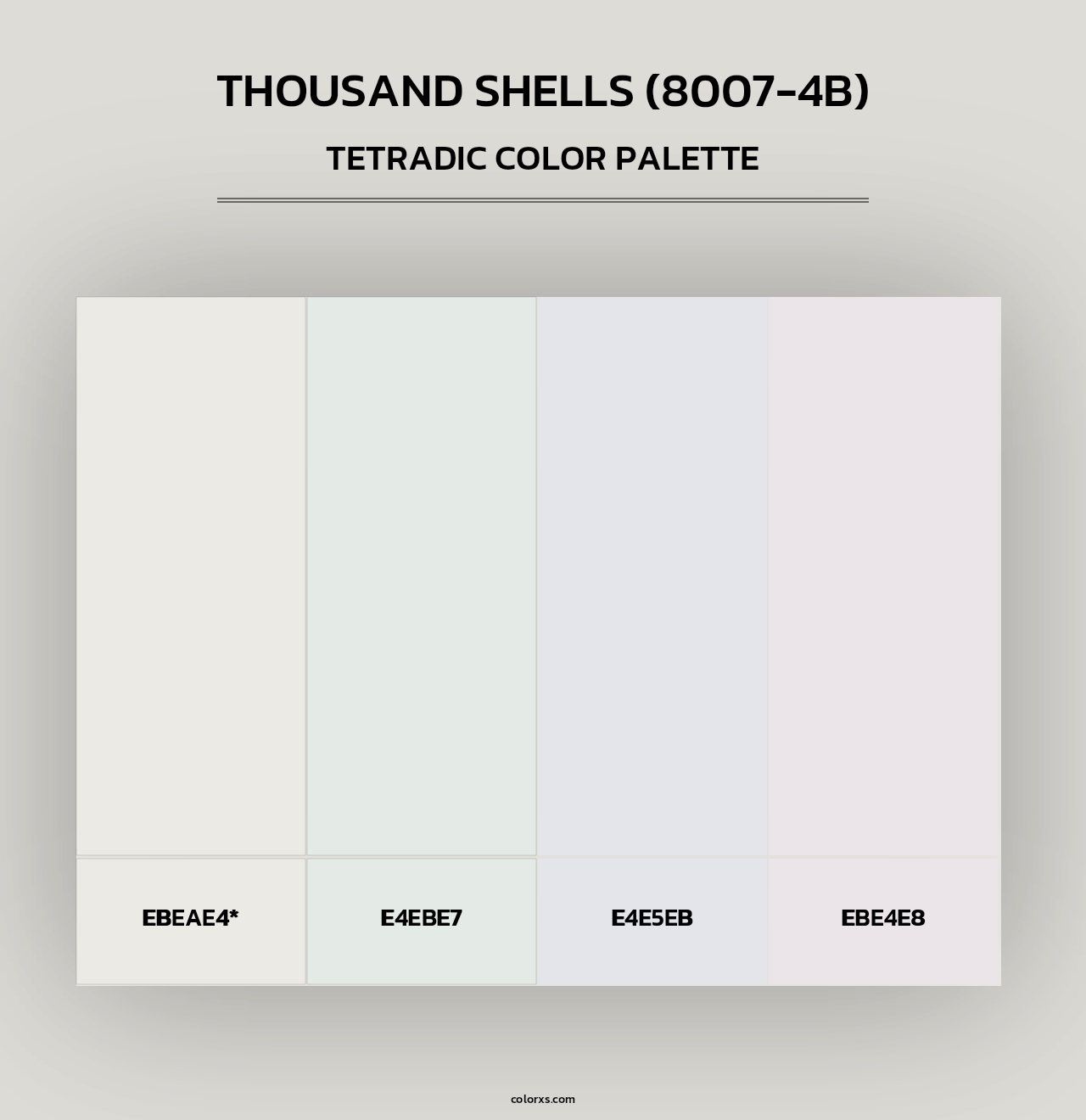Thousand Shells (8007-4B) - Tetradic Color Palette