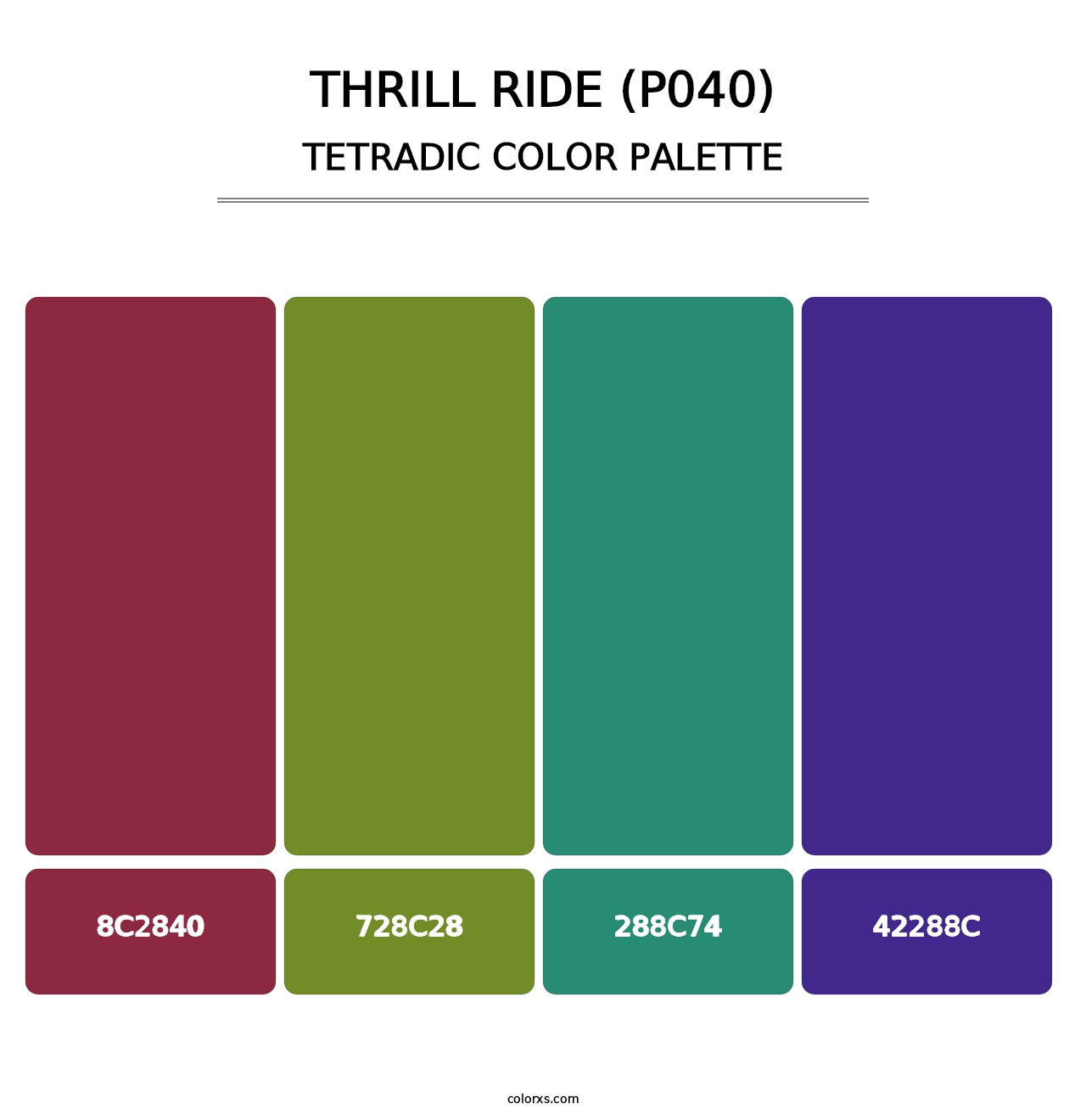 Thrill Ride (P040) - Tetradic Color Palette