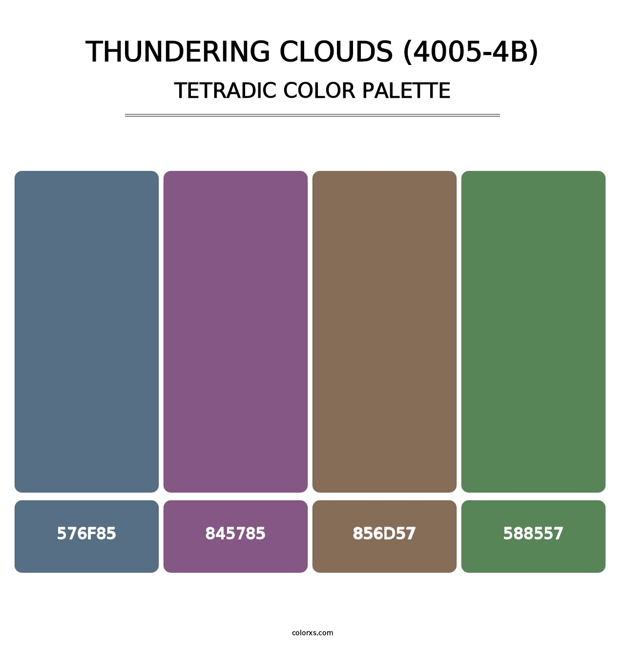 Thundering Clouds (4005-4B) - Tetradic Color Palette