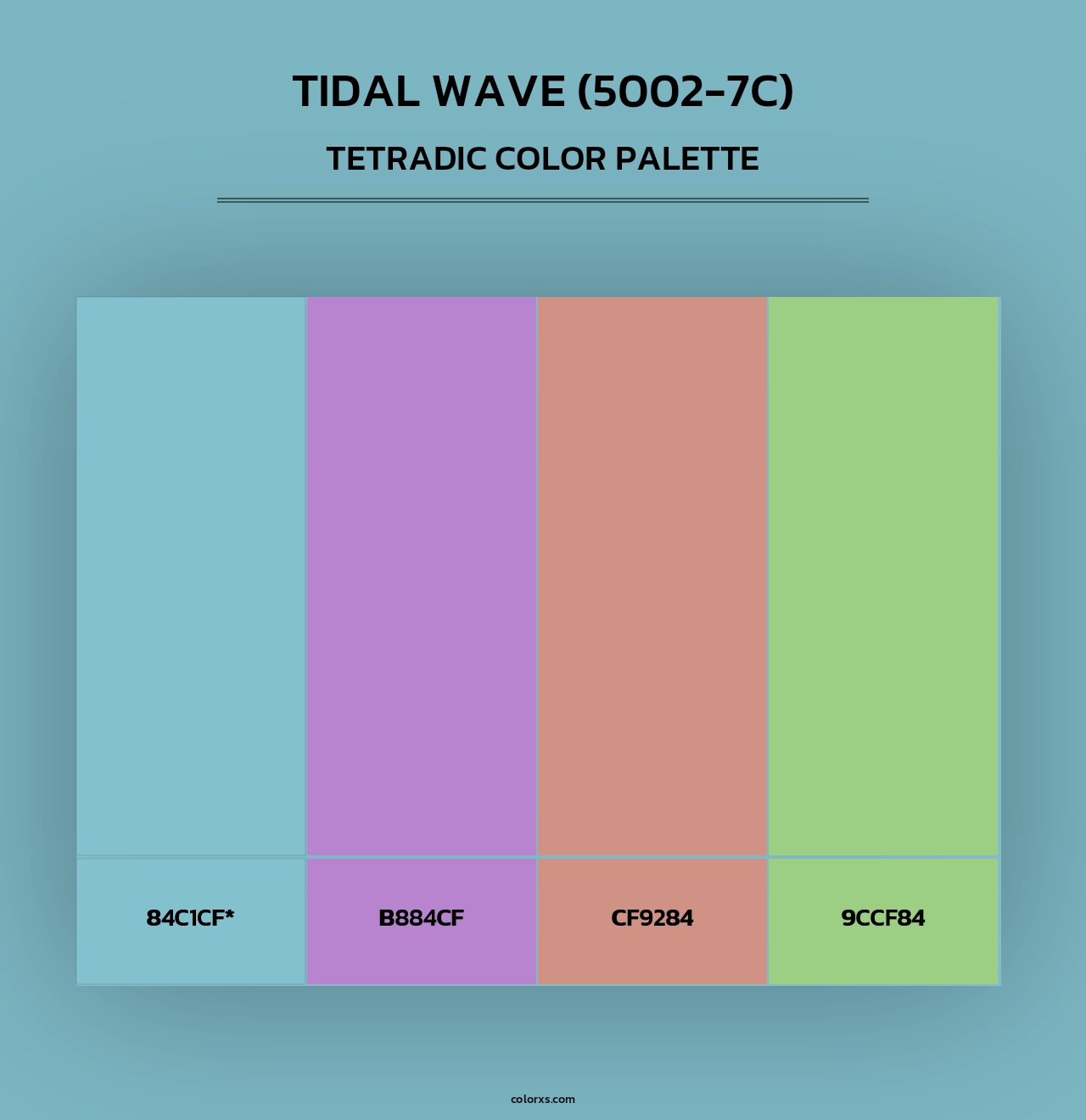 Tidal Wave (5002-7C) - Tetradic Color Palette