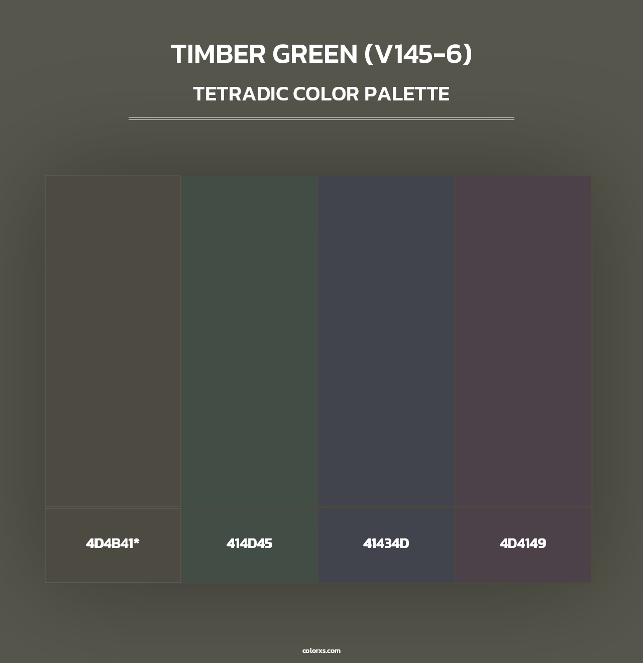 Timber Green (V145-6) - Tetradic Color Palette