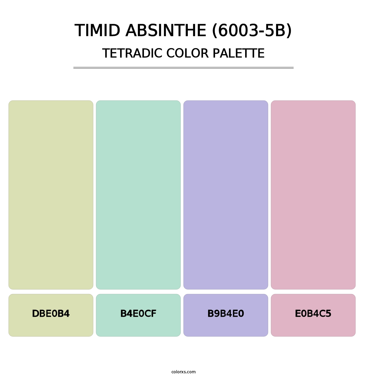 Timid Absinthe (6003-5B) - Tetradic Color Palette
