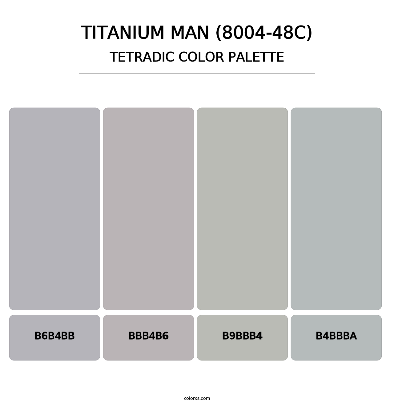 Titanium Man (8004-48C) - Tetradic Color Palette