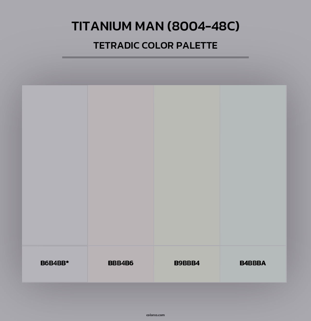 Titanium Man (8004-48C) - Tetradic Color Palette