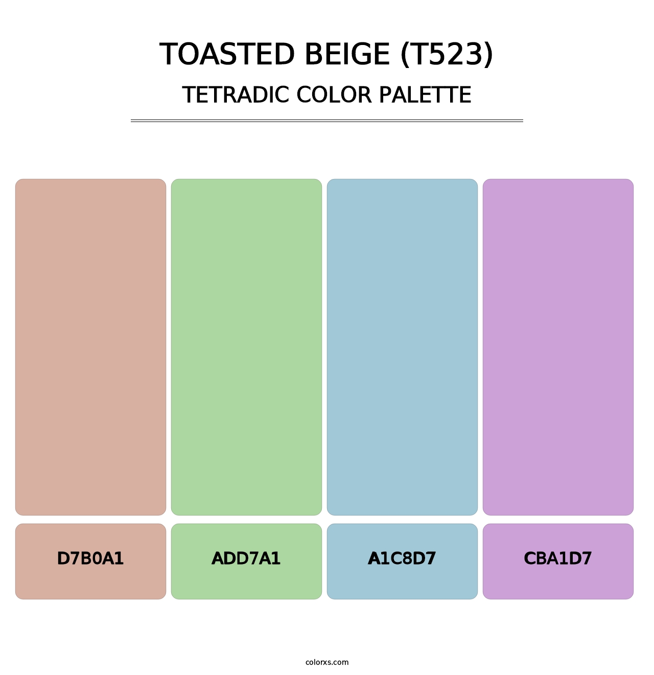 Toasted Beige (T523) - Tetradic Color Palette
