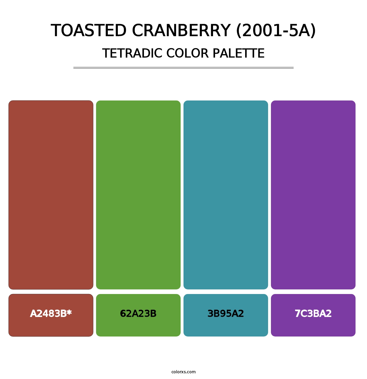 Toasted Cranberry (2001-5A) - Tetradic Color Palette
