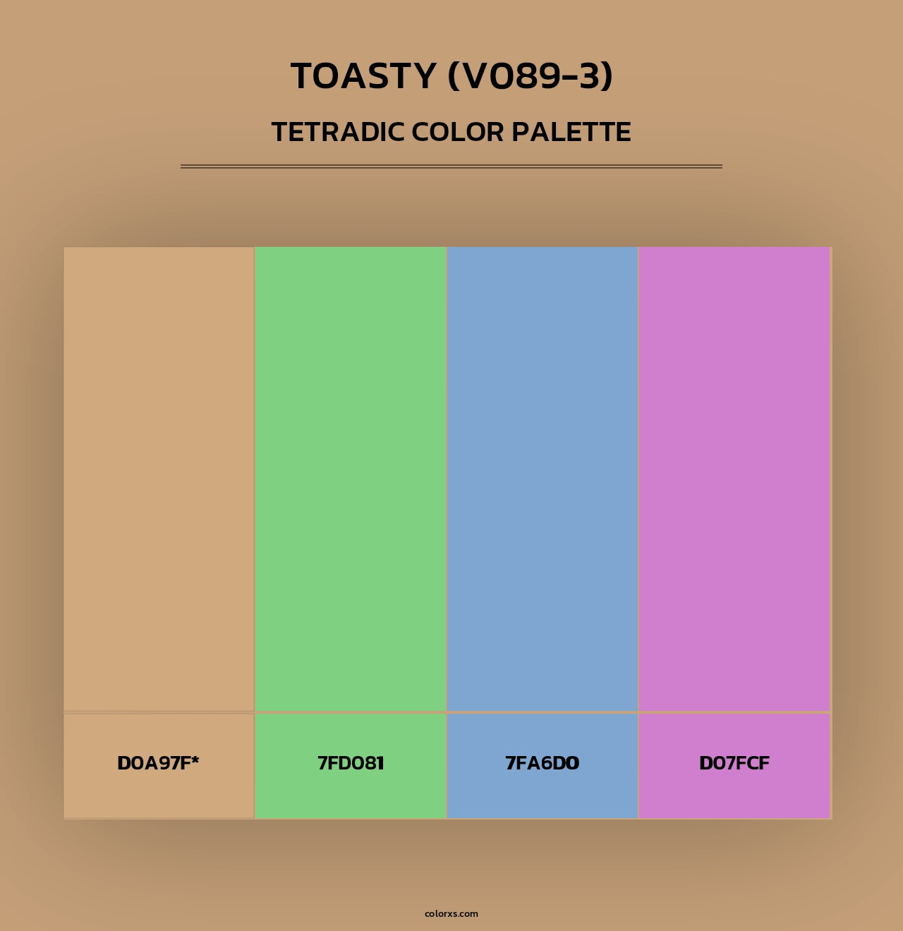 Toasty (V089-3) - Tetradic Color Palette