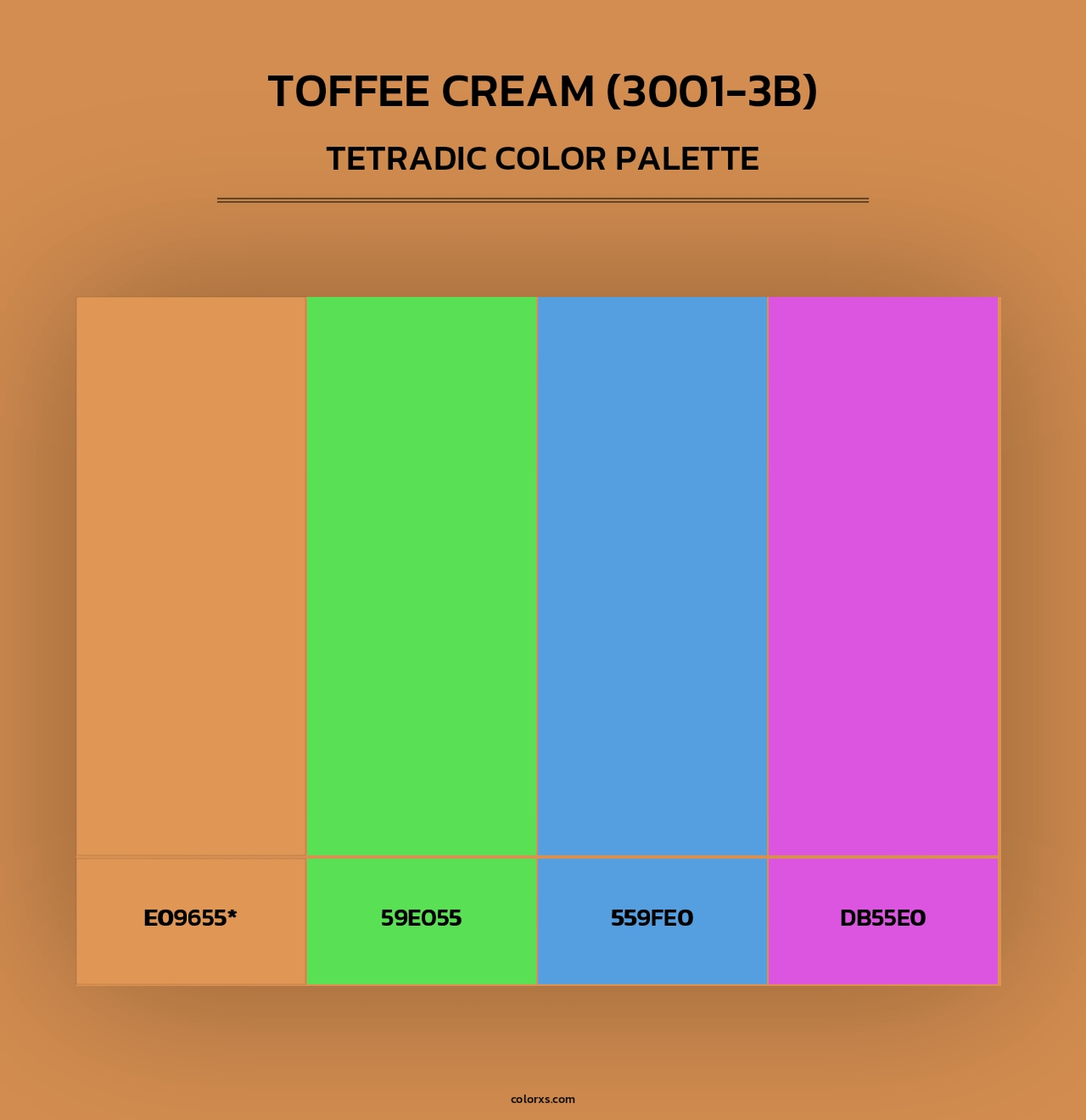 Toffee Cream (3001-3B) - Tetradic Color Palette