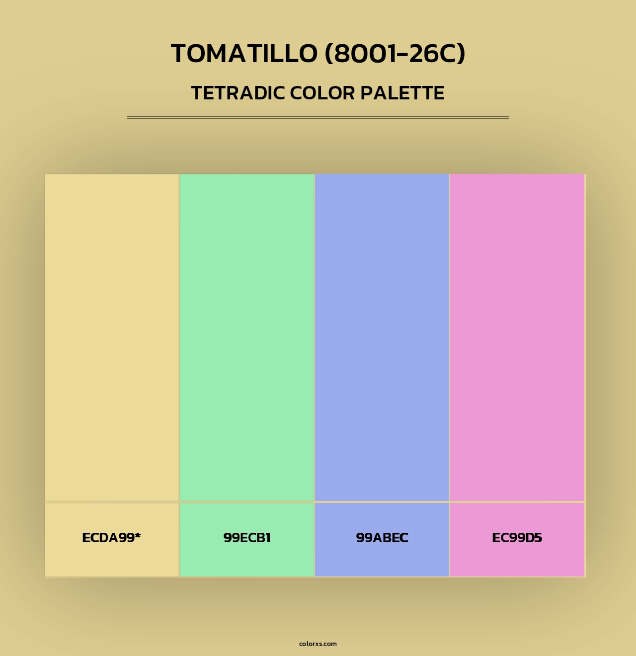 Tomatillo (8001-26C) - Tetradic Color Palette
