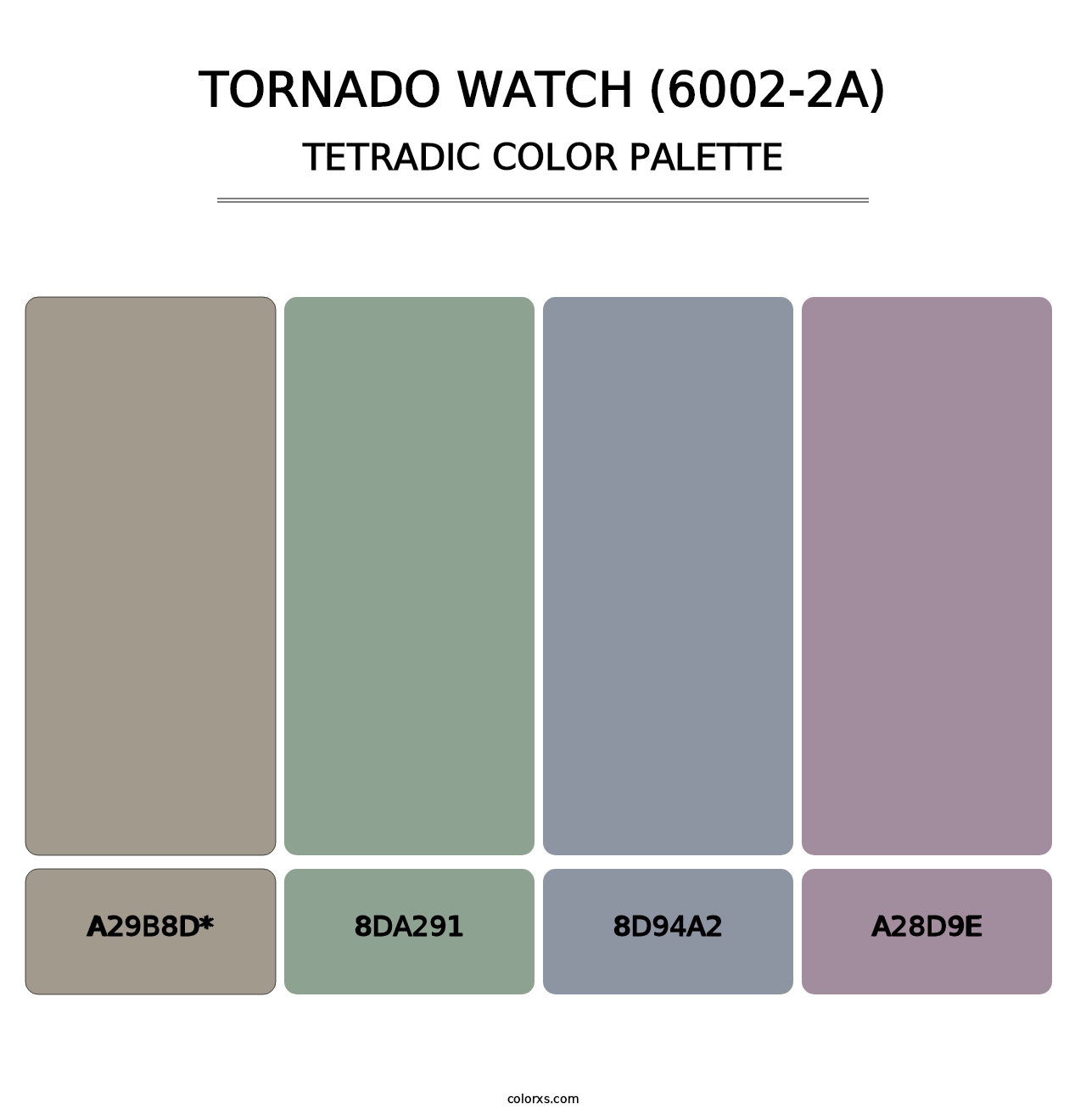 Tornado Watch (6002-2A) - Tetradic Color Palette
