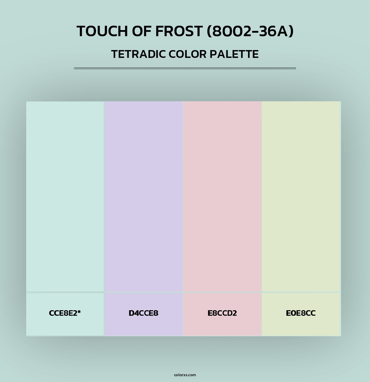 Touch of Frost (8002-36A) - Tetradic Color Palette