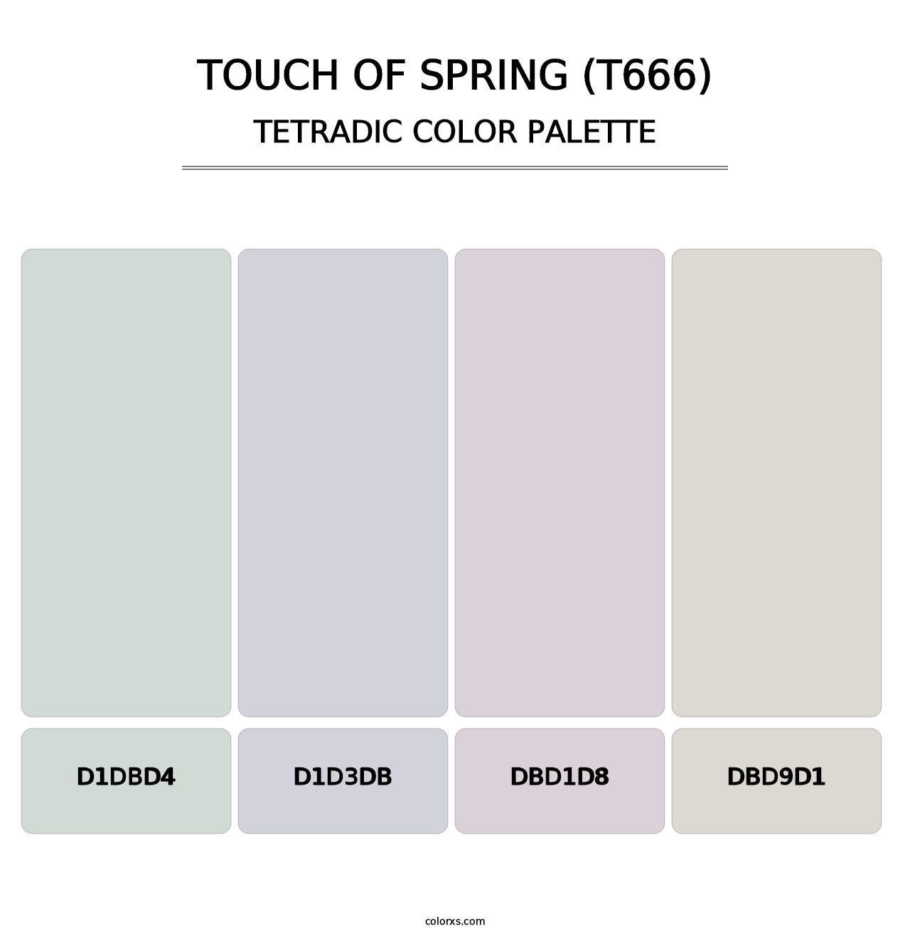 Touch of Spring (T666) - Tetradic Color Palette