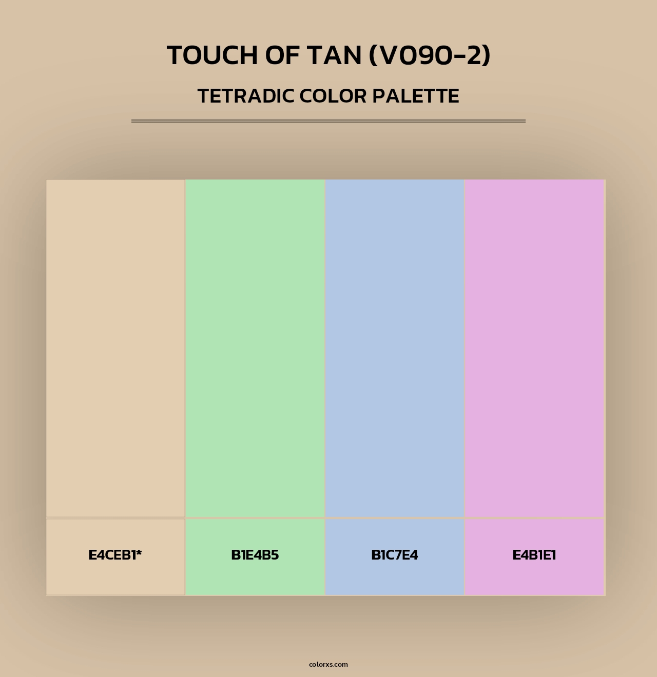 Touch of Tan (V090-2) - Tetradic Color Palette