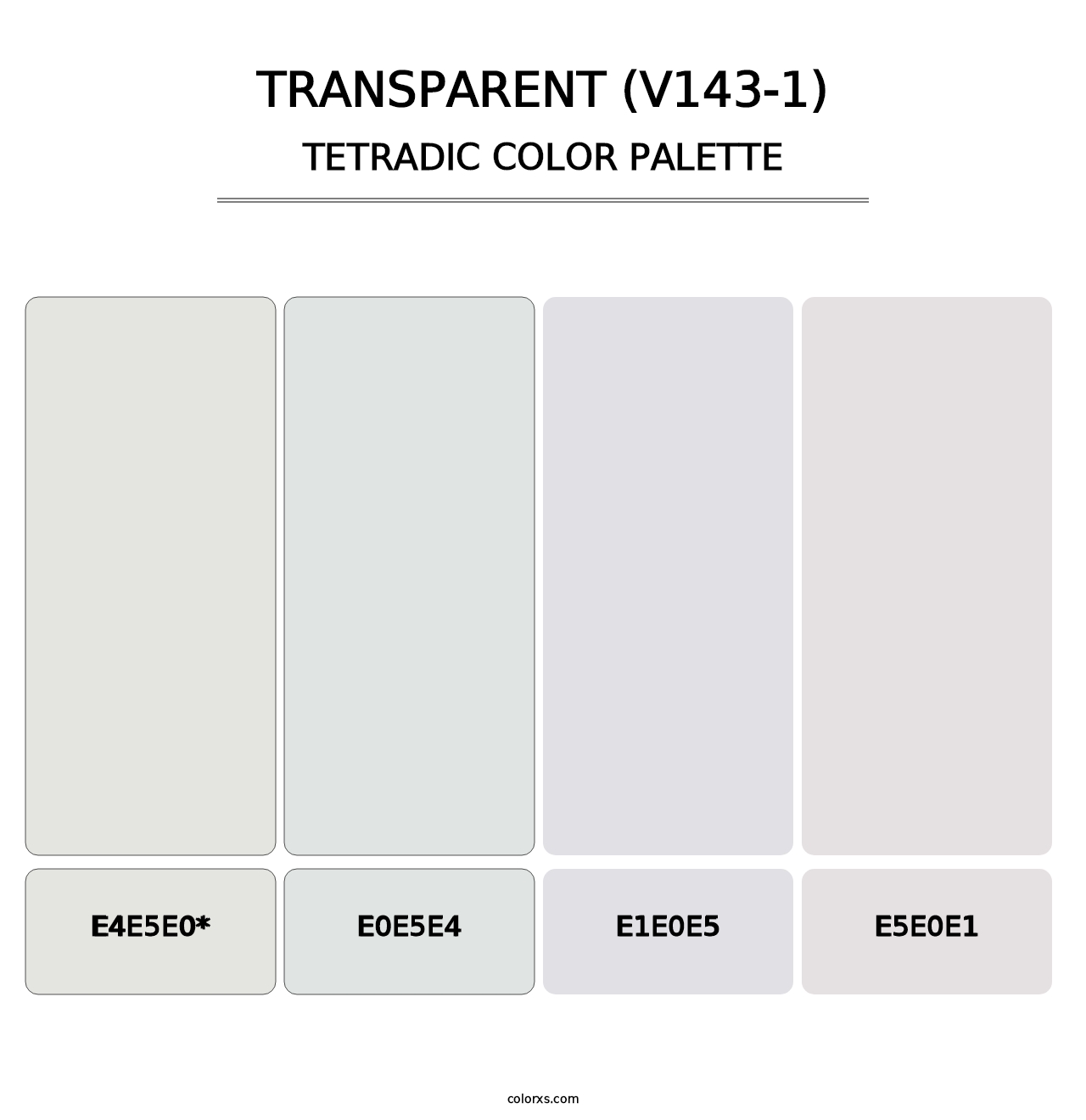 Transparent (V143-1) - Tetradic Color Palette