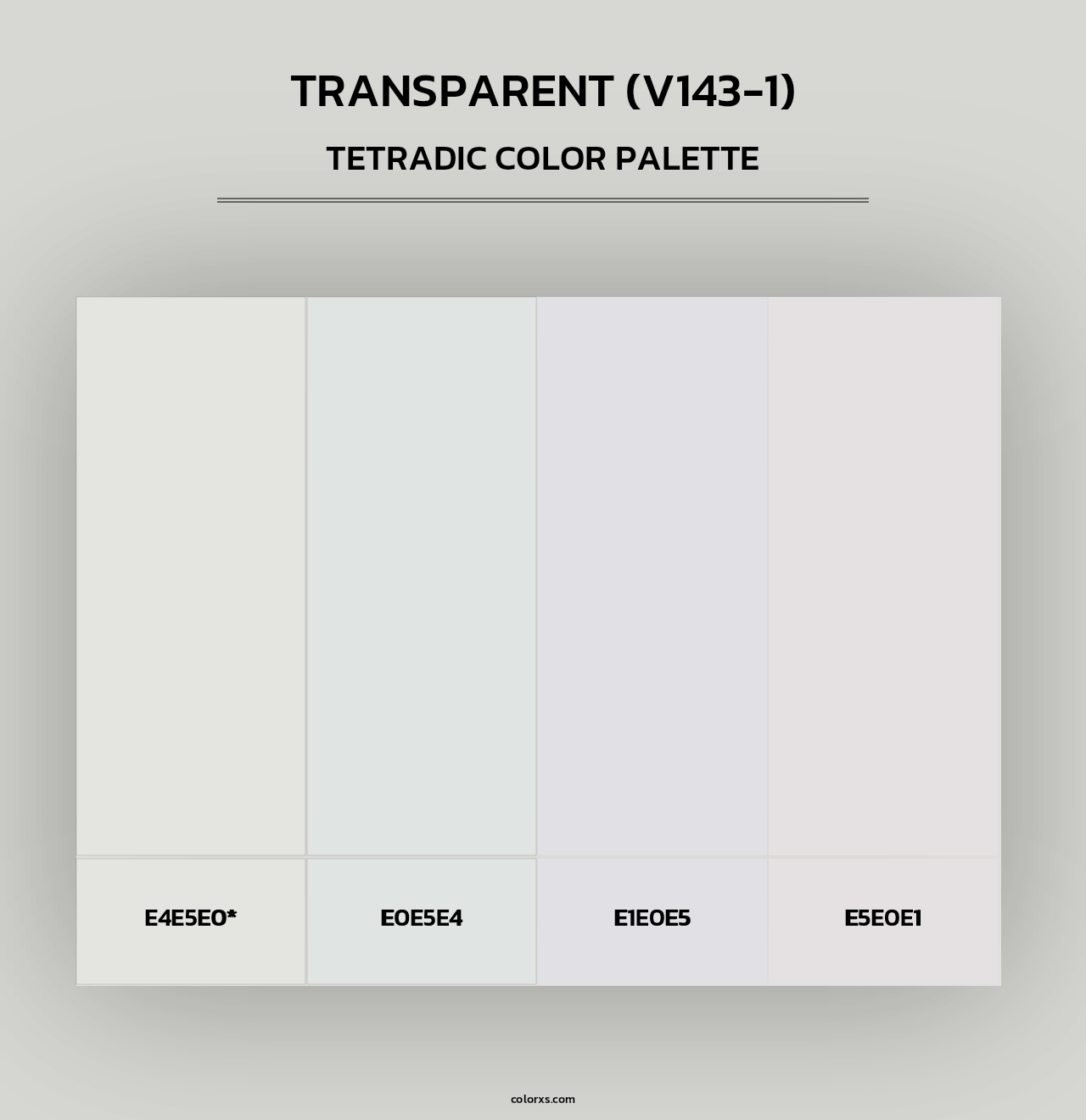 Transparent (V143-1) - Tetradic Color Palette