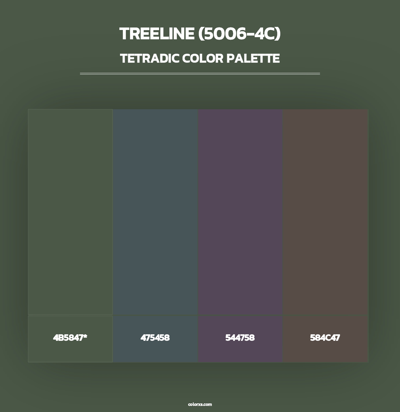 Treeline (5006-4C) - Tetradic Color Palette