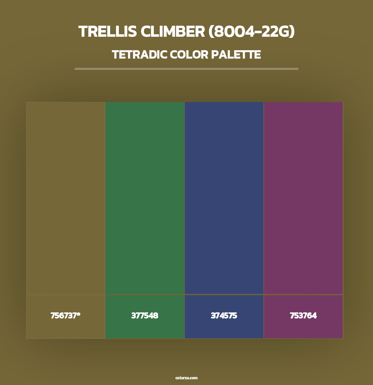 Trellis Climber (8004-22G) - Tetradic Color Palette