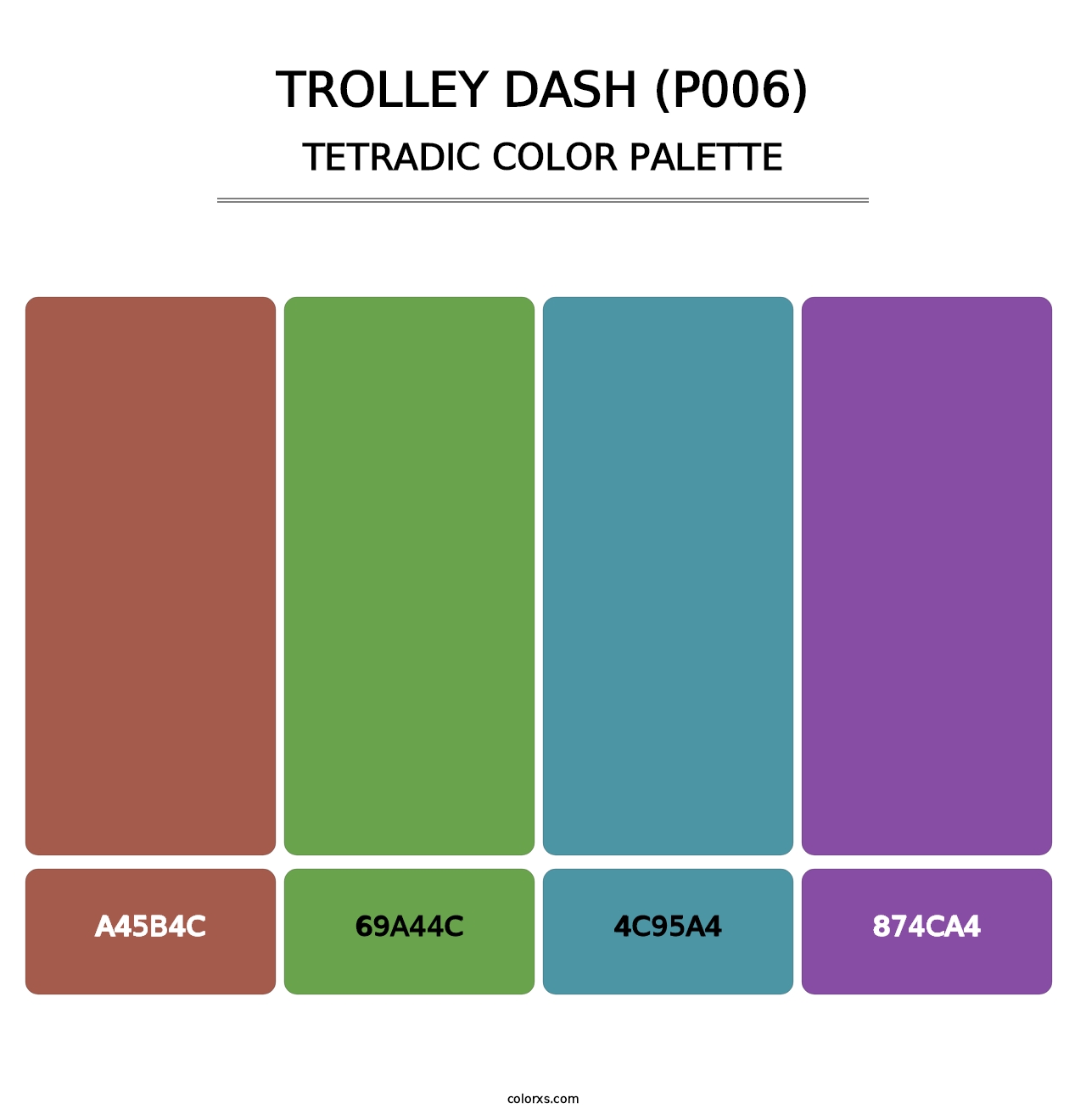 Trolley Dash (P006) - Tetradic Color Palette