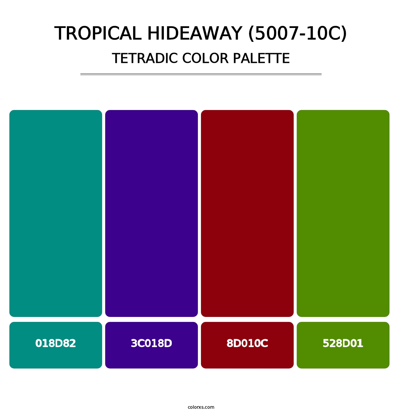 Tropical Hideaway (5007-10C) - Tetradic Color Palette