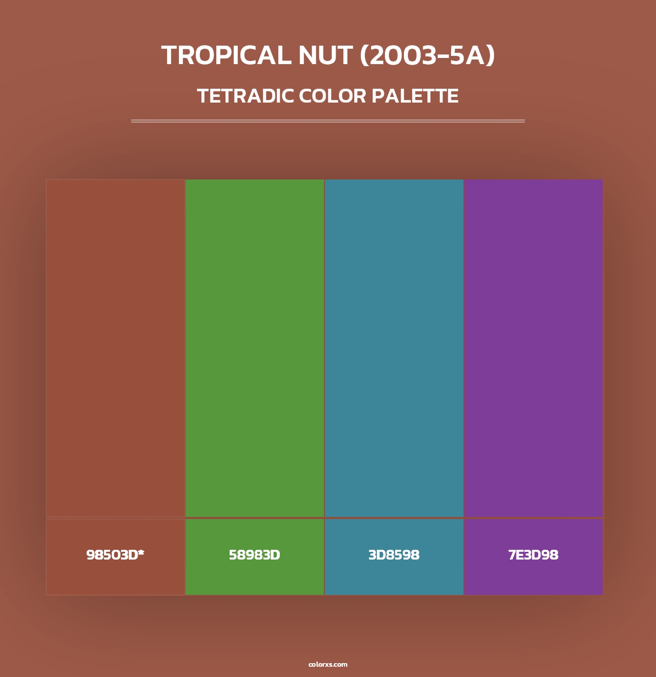 Tropical Nut (2003-5A) - Tetradic Color Palette
