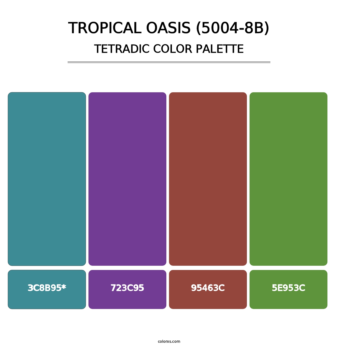 Tropical Oasis (5004-8B) - Tetradic Color Palette