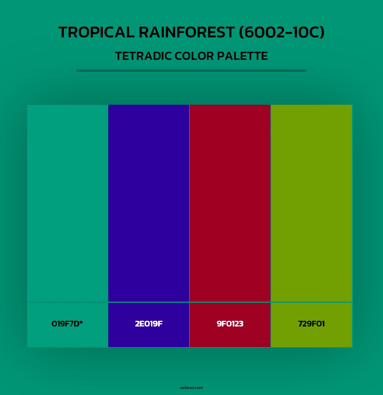 Tropical Rainforest (6002-10C) - Tetradic Color Palette