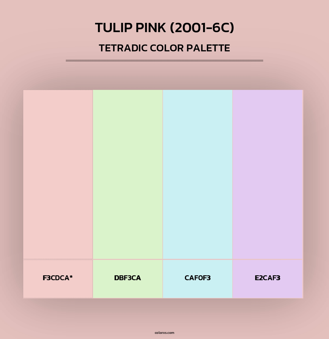 Tulip Pink (2001-6C) - Tetradic Color Palette