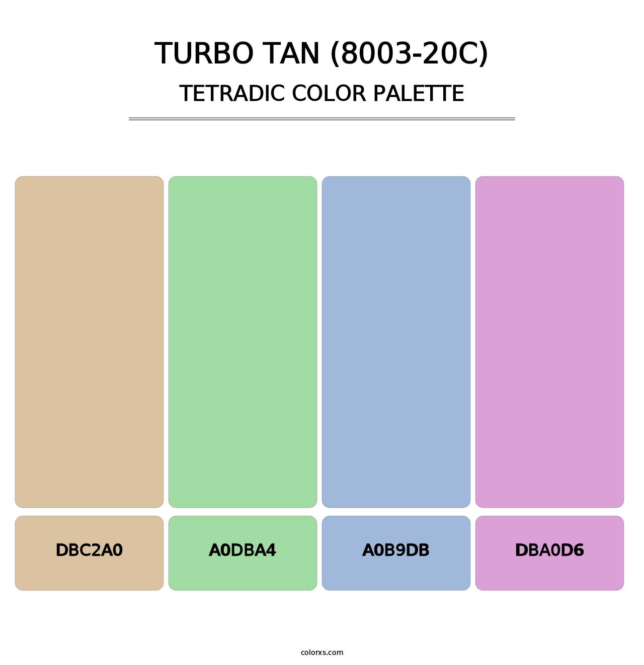 Turbo Tan (8003-20C) - Tetradic Color Palette