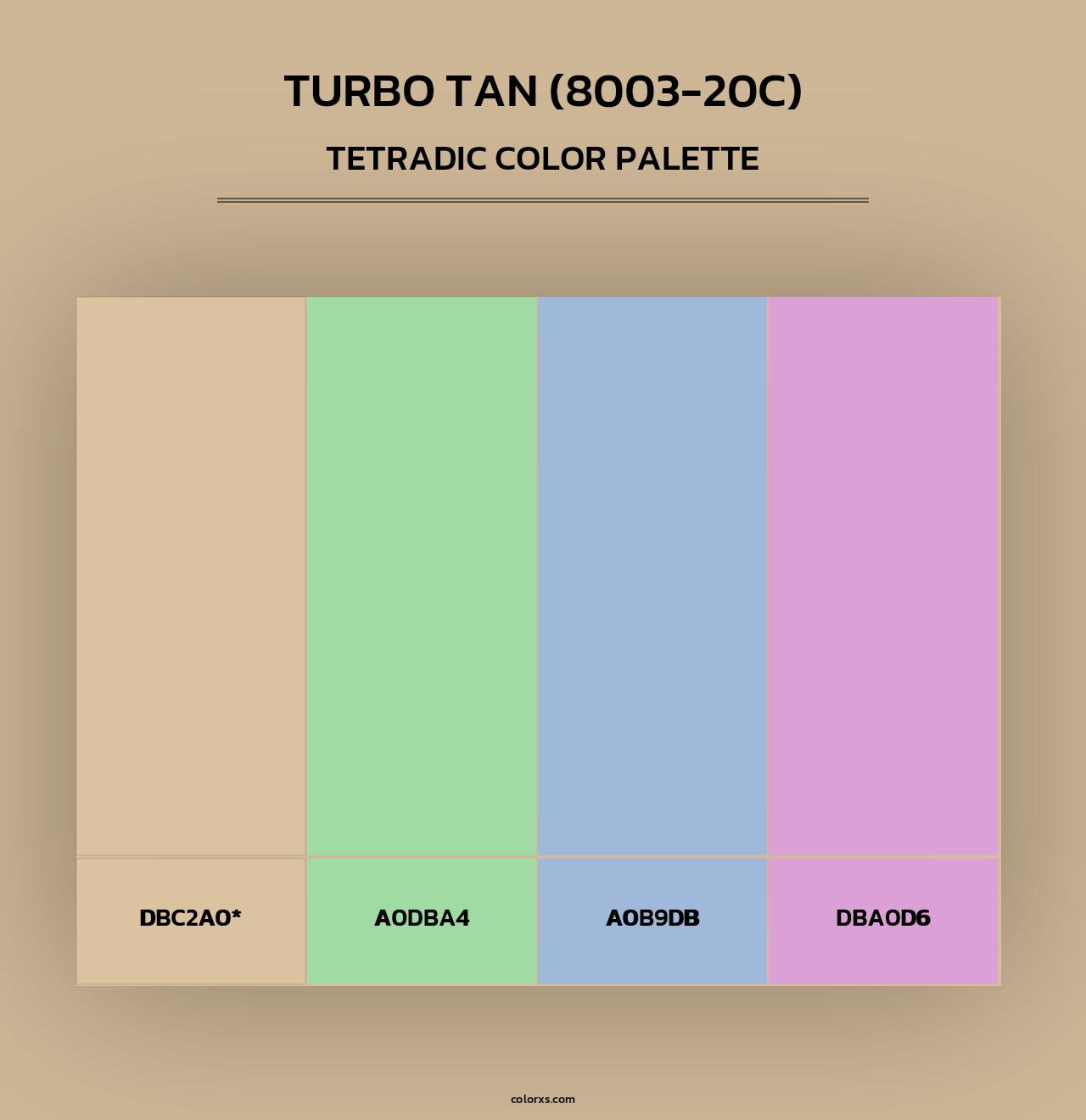 Turbo Tan (8003-20C) - Tetradic Color Palette