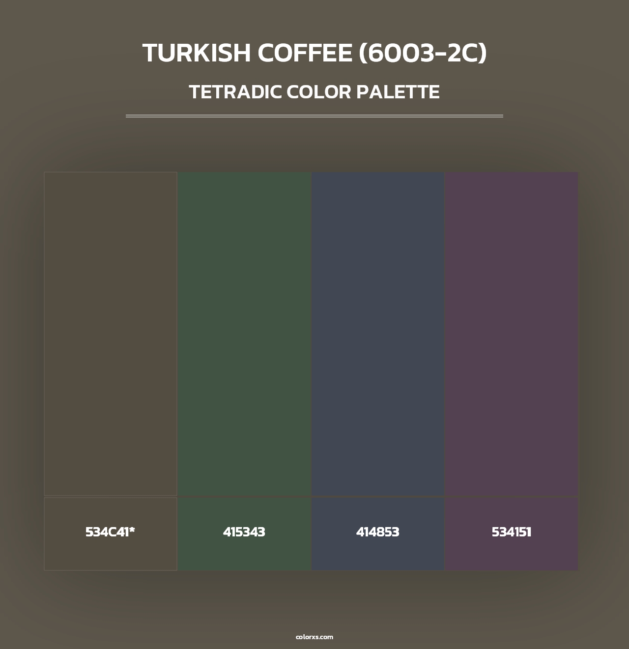 Turkish Coffee (6003-2C) - Tetradic Color Palette