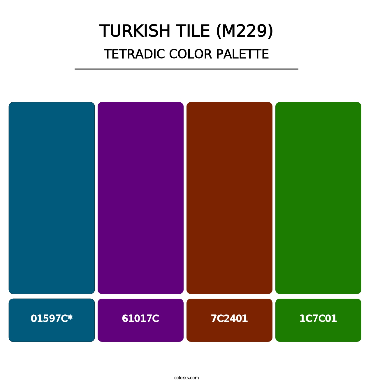 Turkish Tile (M229) - Tetradic Color Palette