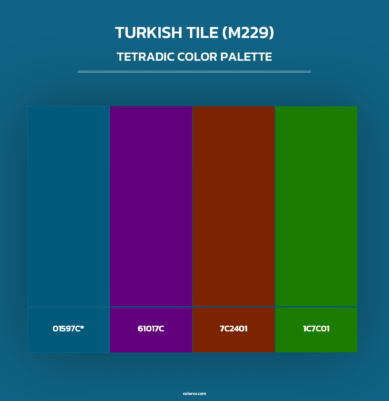 Turkish Tile (M229) - Tetradic Color Palette