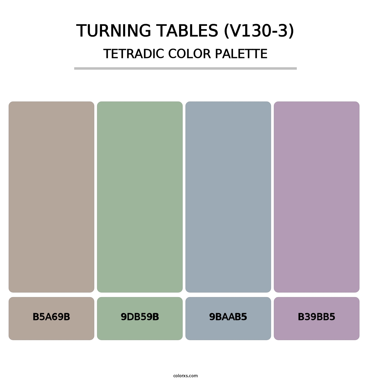 Turning Tables (V130-3) - Tetradic Color Palette