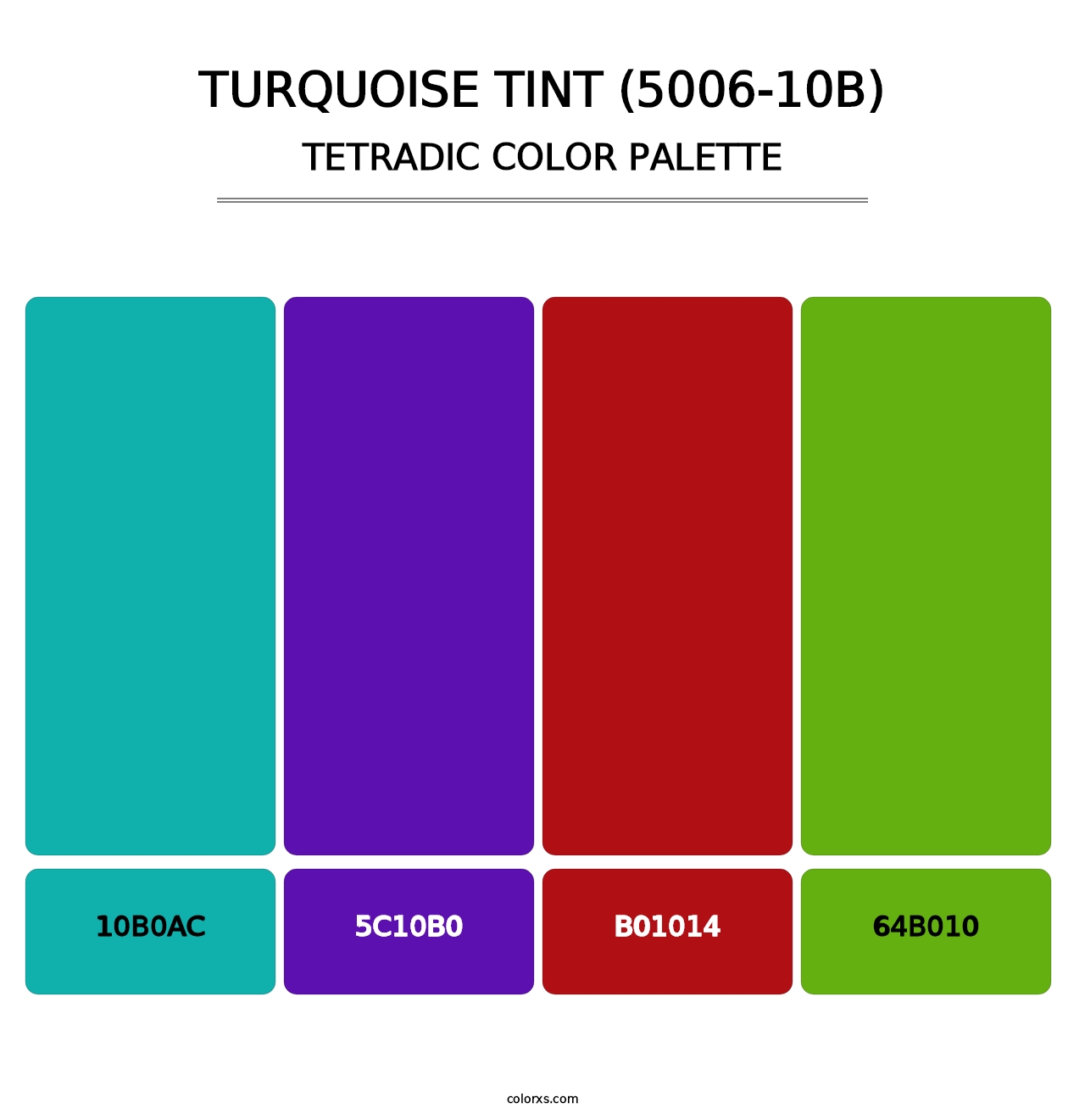 Turquoise Tint (5006-10B) - Tetradic Color Palette