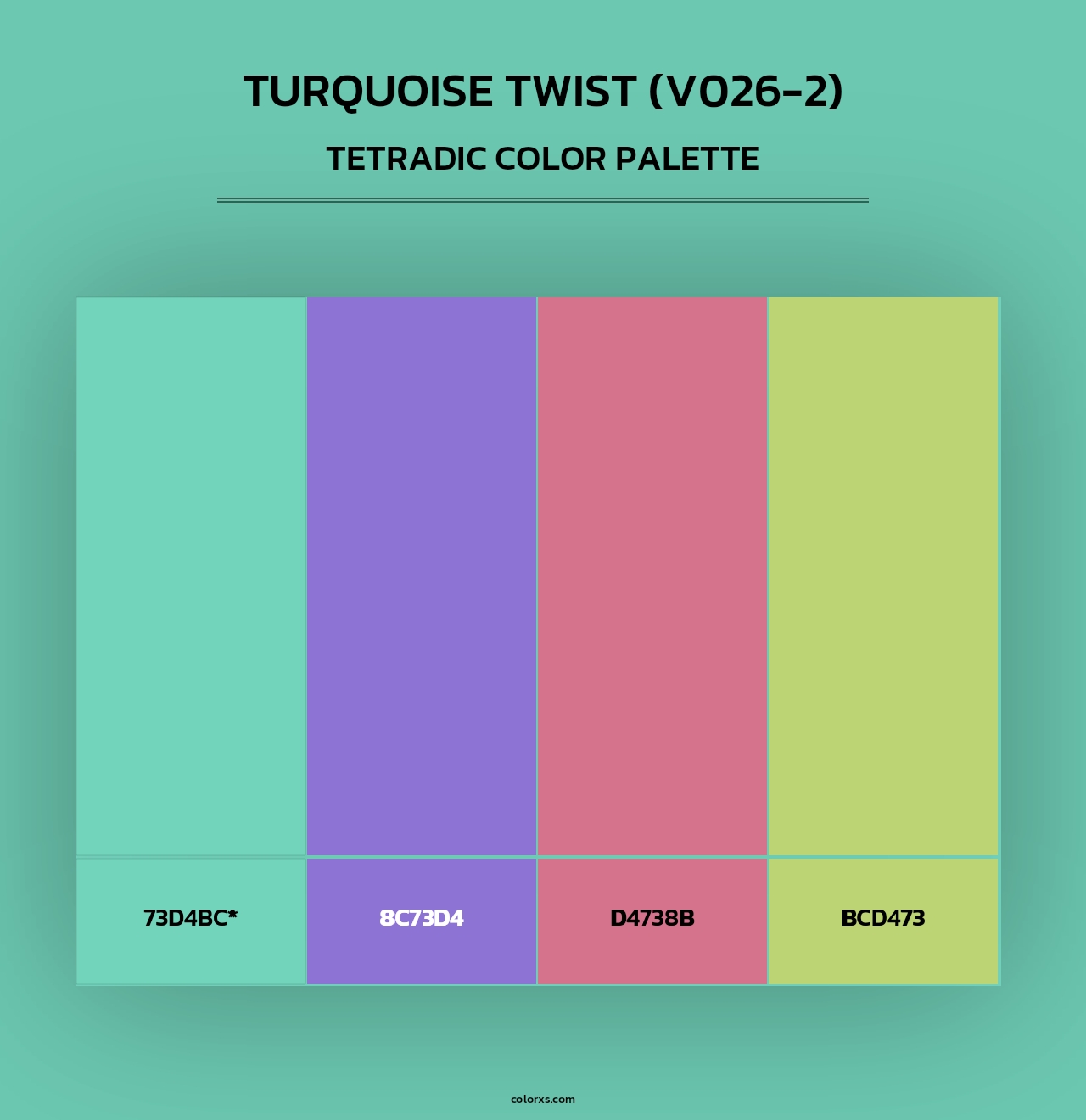 Turquoise Twist (V026-2) - Tetradic Color Palette