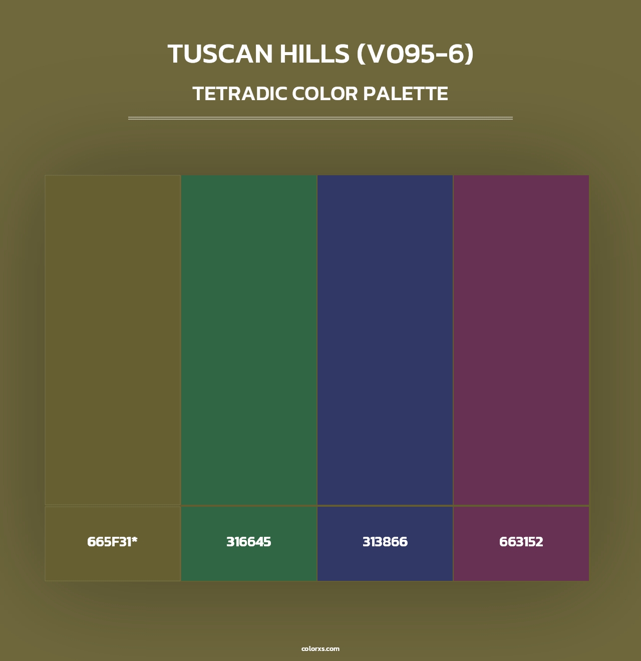 Tuscan Hills (V095-6) - Tetradic Color Palette