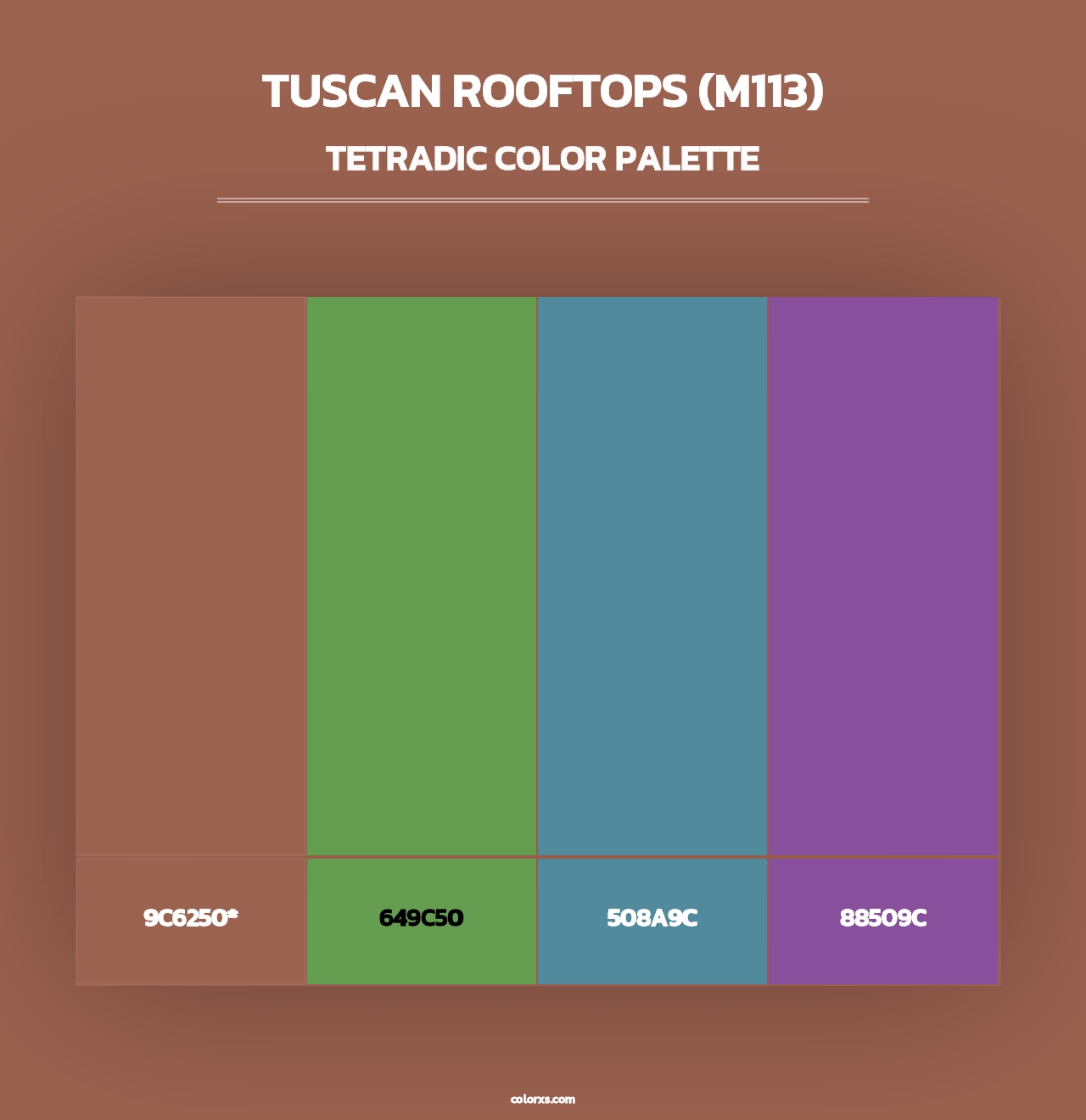 Tuscan Rooftops (M113) - Tetradic Color Palette