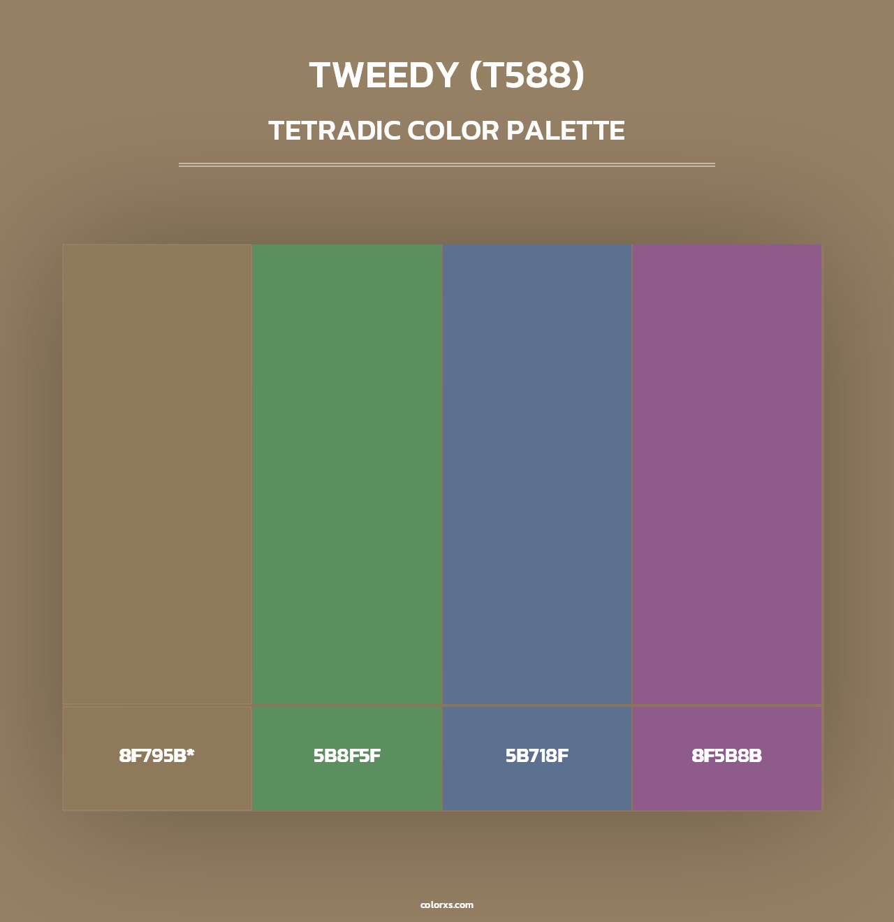 Tweedy (T588) - Tetradic Color Palette