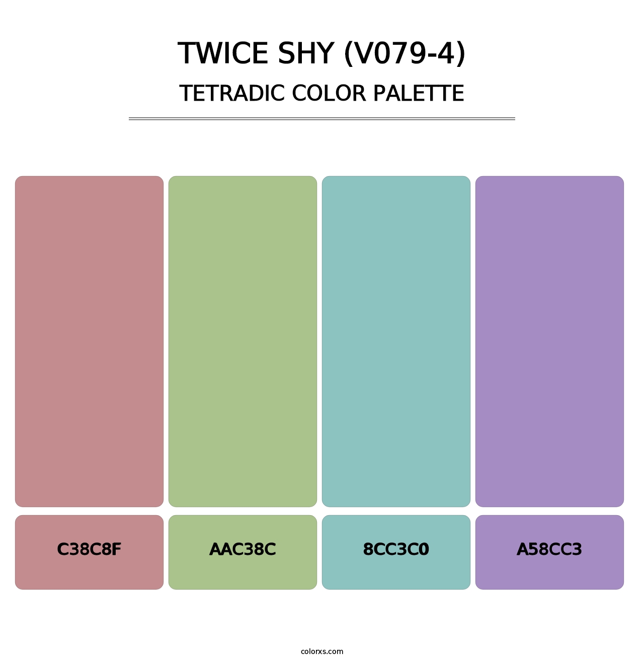Twice Shy (V079-4) - Tetradic Color Palette