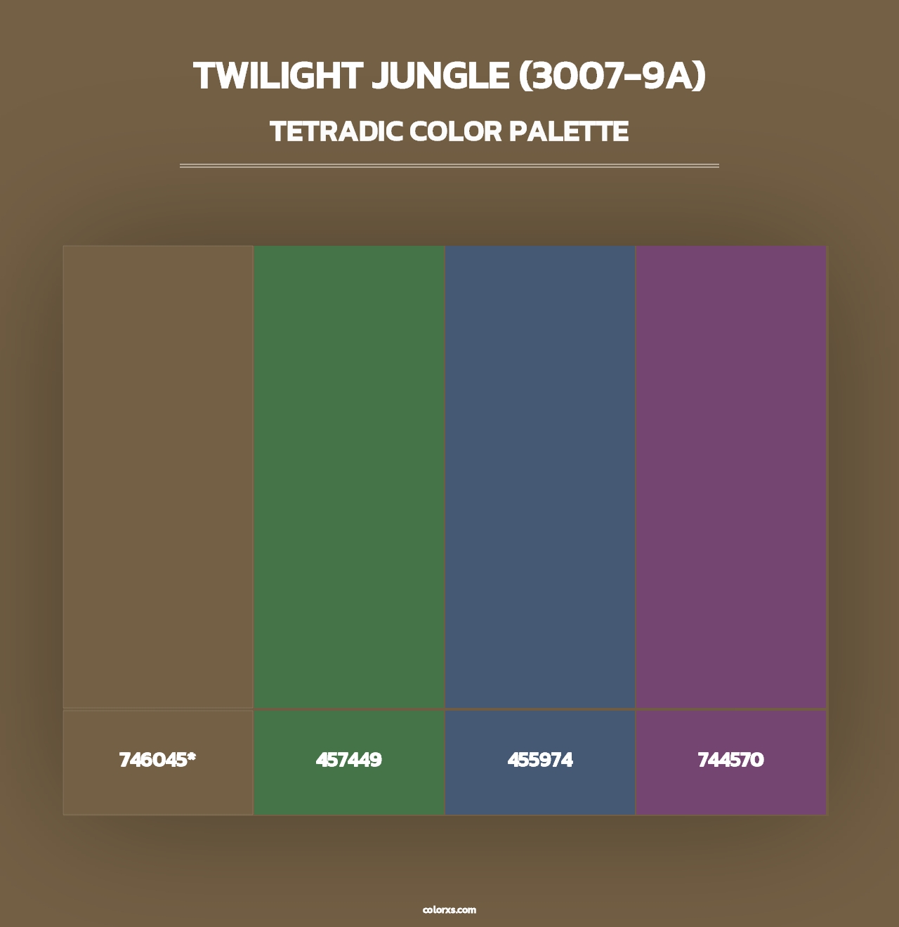 Twilight Jungle (3007-9A) - Tetradic Color Palette