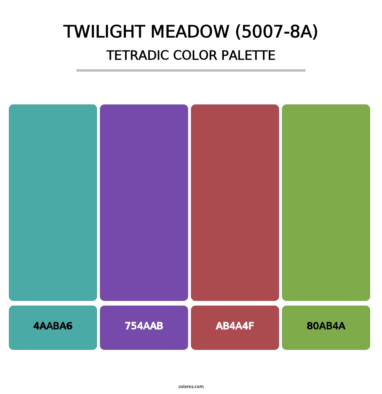 Twilight Meadow (5007-8A) - Tetradic Color Palette