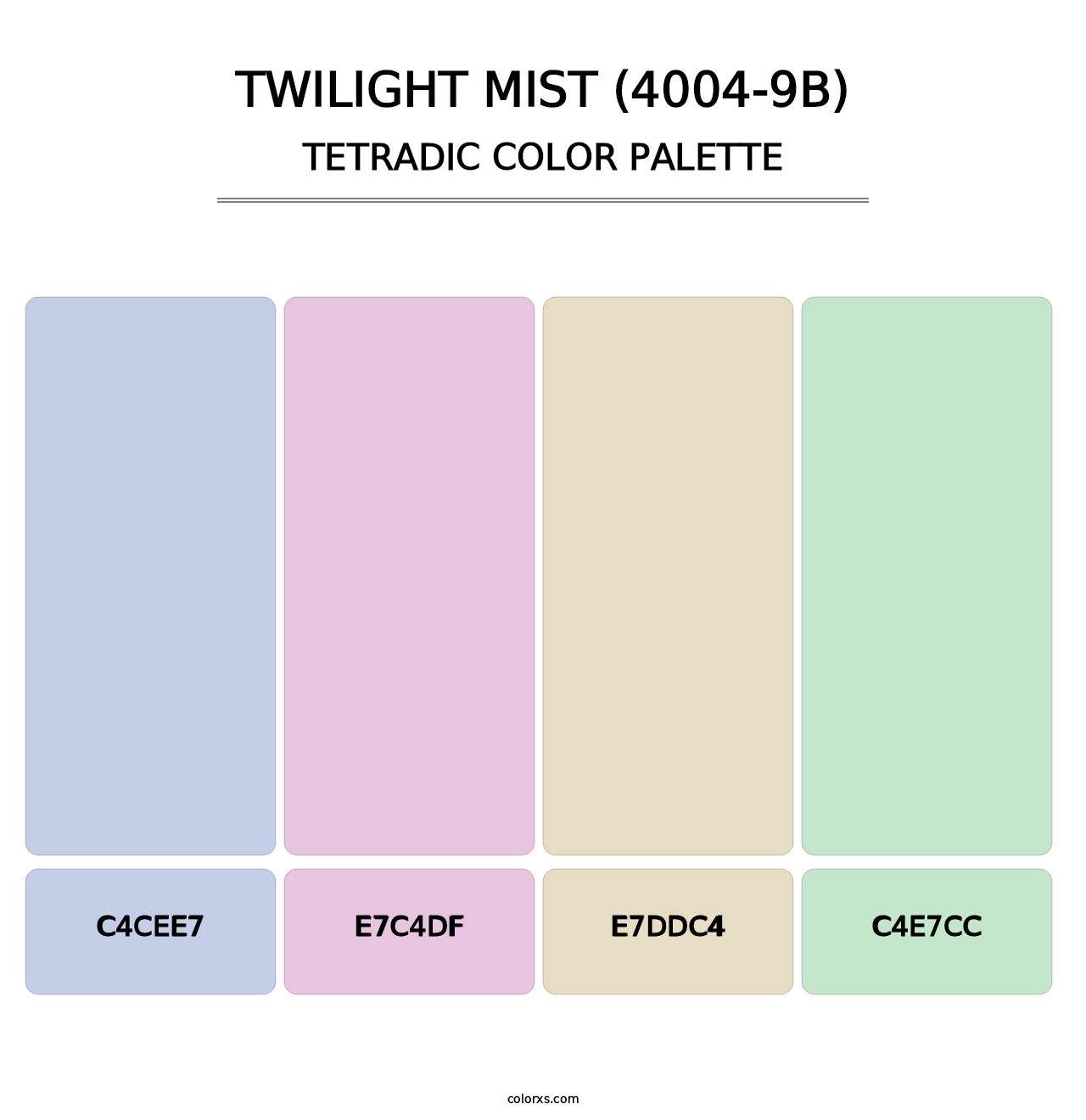Twilight Mist (4004-9B) - Tetradic Color Palette