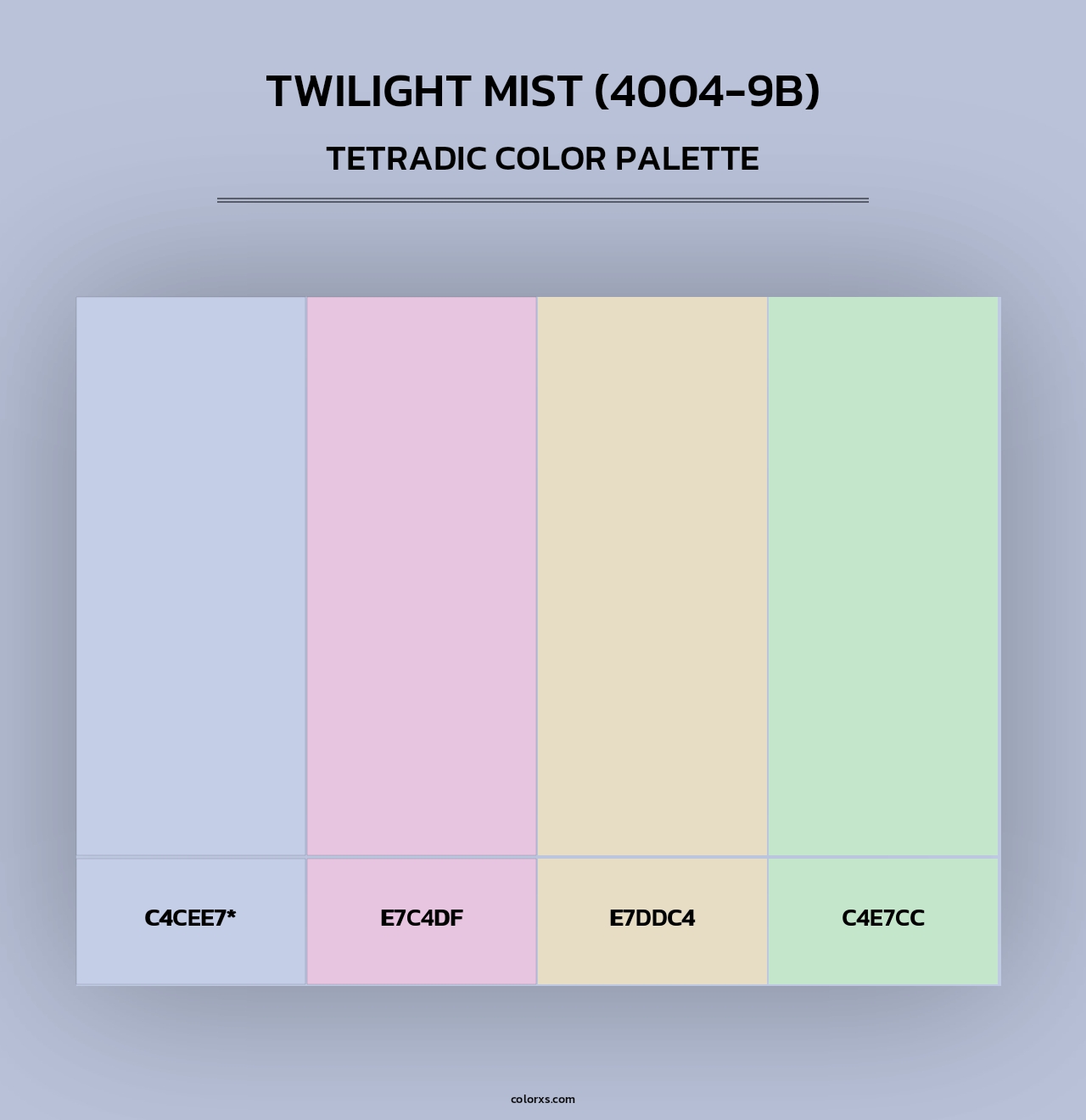 Twilight Mist (4004-9B) - Tetradic Color Palette