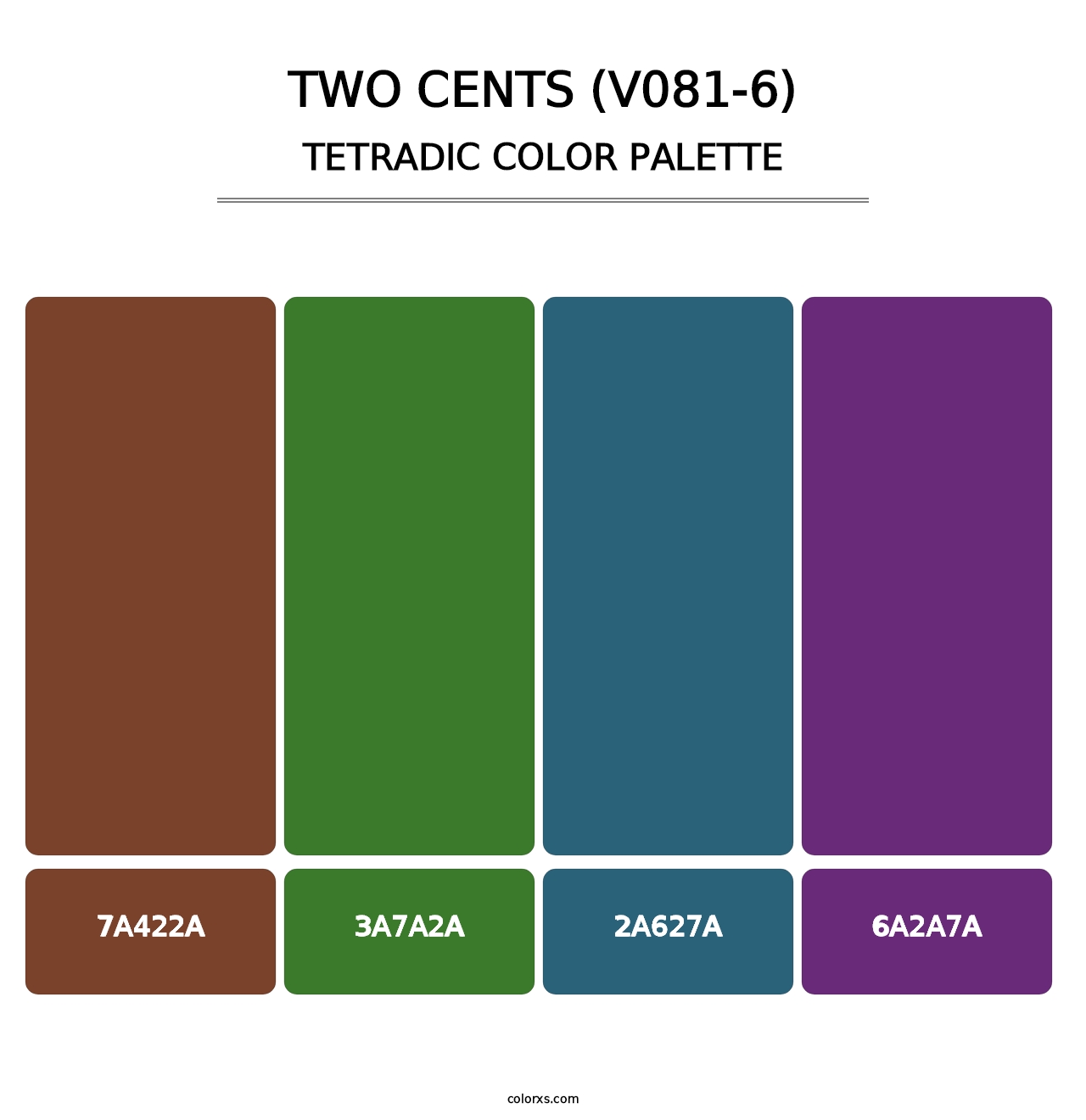 Two Cents (V081-6) - Tetradic Color Palette