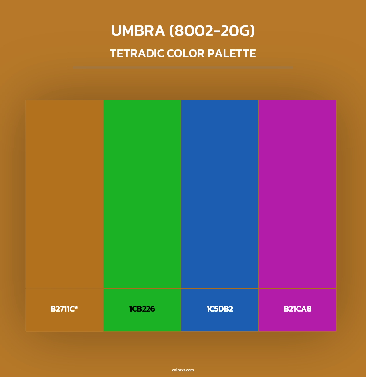 Umbra (8002-20G) - Tetradic Color Palette