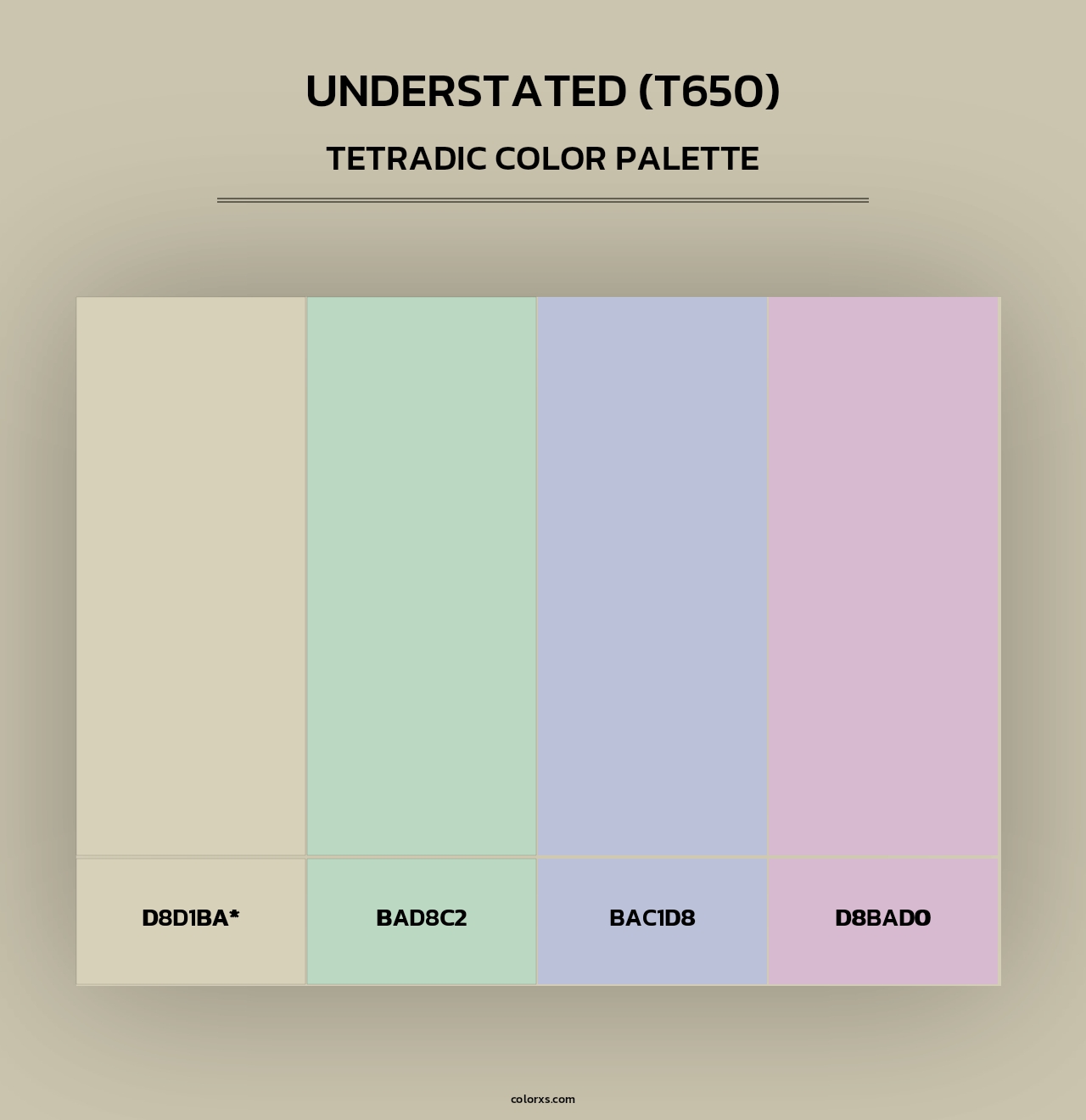 Understated (T650) - Tetradic Color Palette